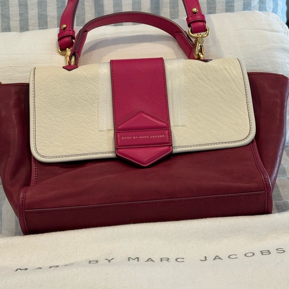 Marc by Marc Jacobs Handbag Color block - maroon burgundy, fuchsia and cream - Picture 10 of 10